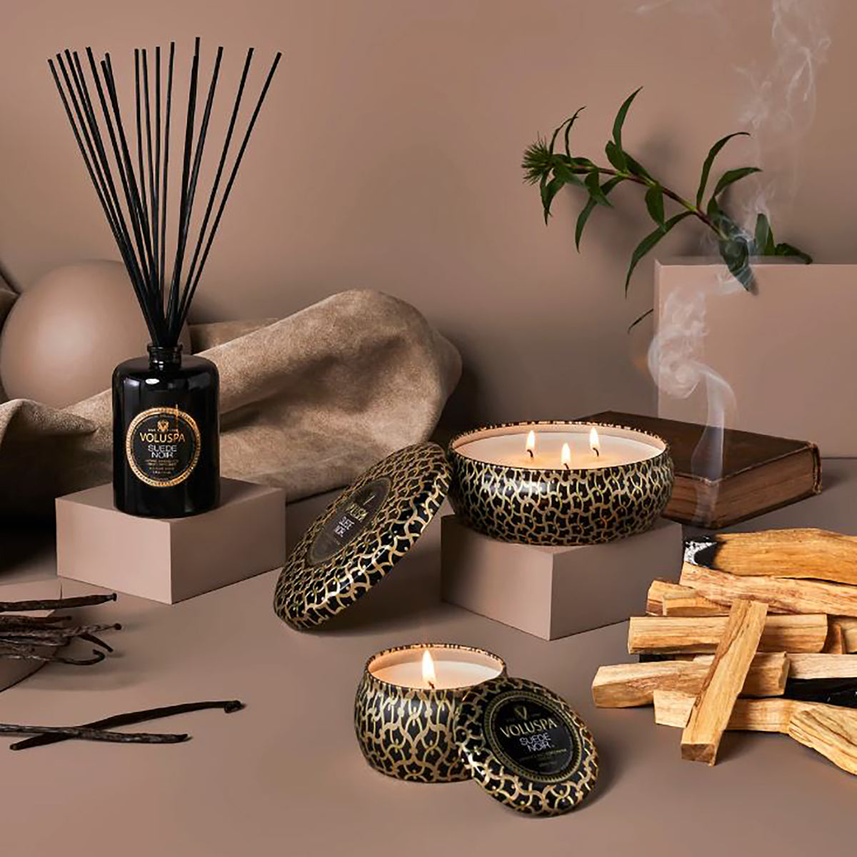 Voluspa Maison Noir Home Ambience Diffuser / SUEDE NOIR, image 26007161208982