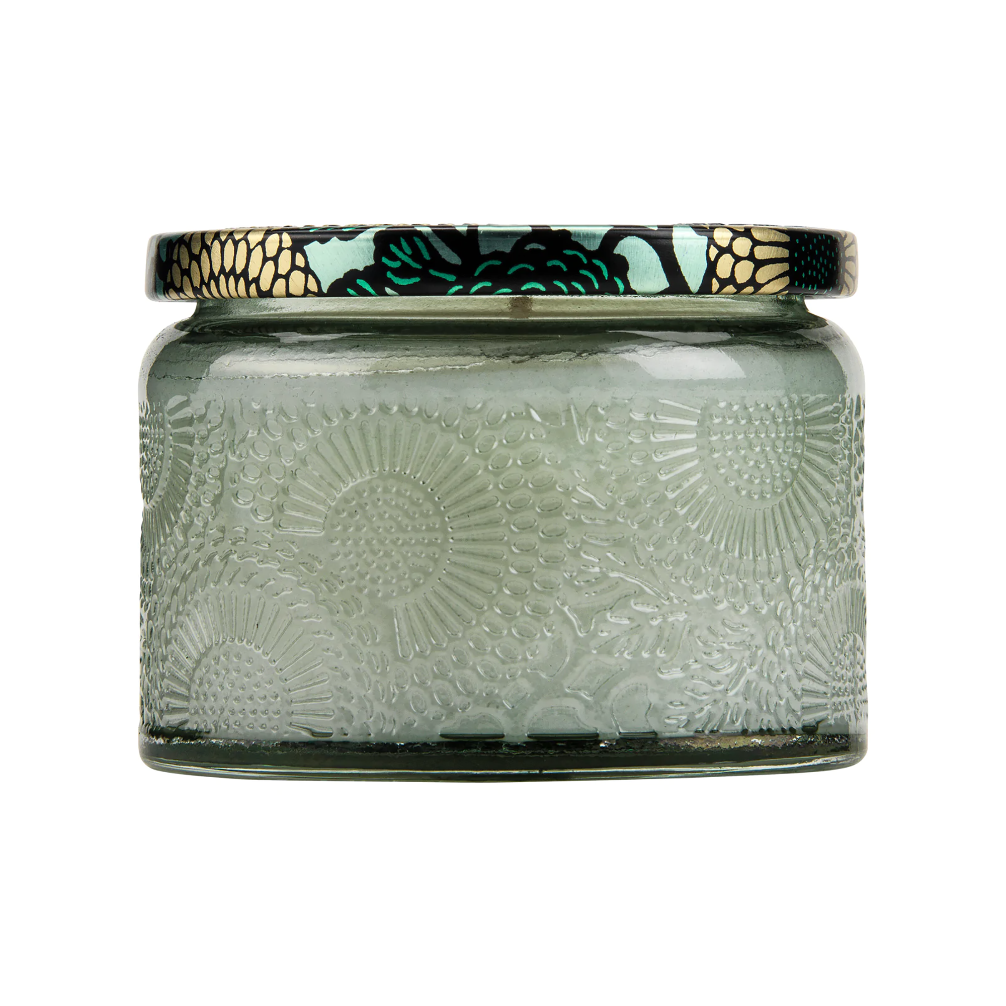 Voluspa Japonica Petite Embossed Glass Jar Candle / French Cade Lavender