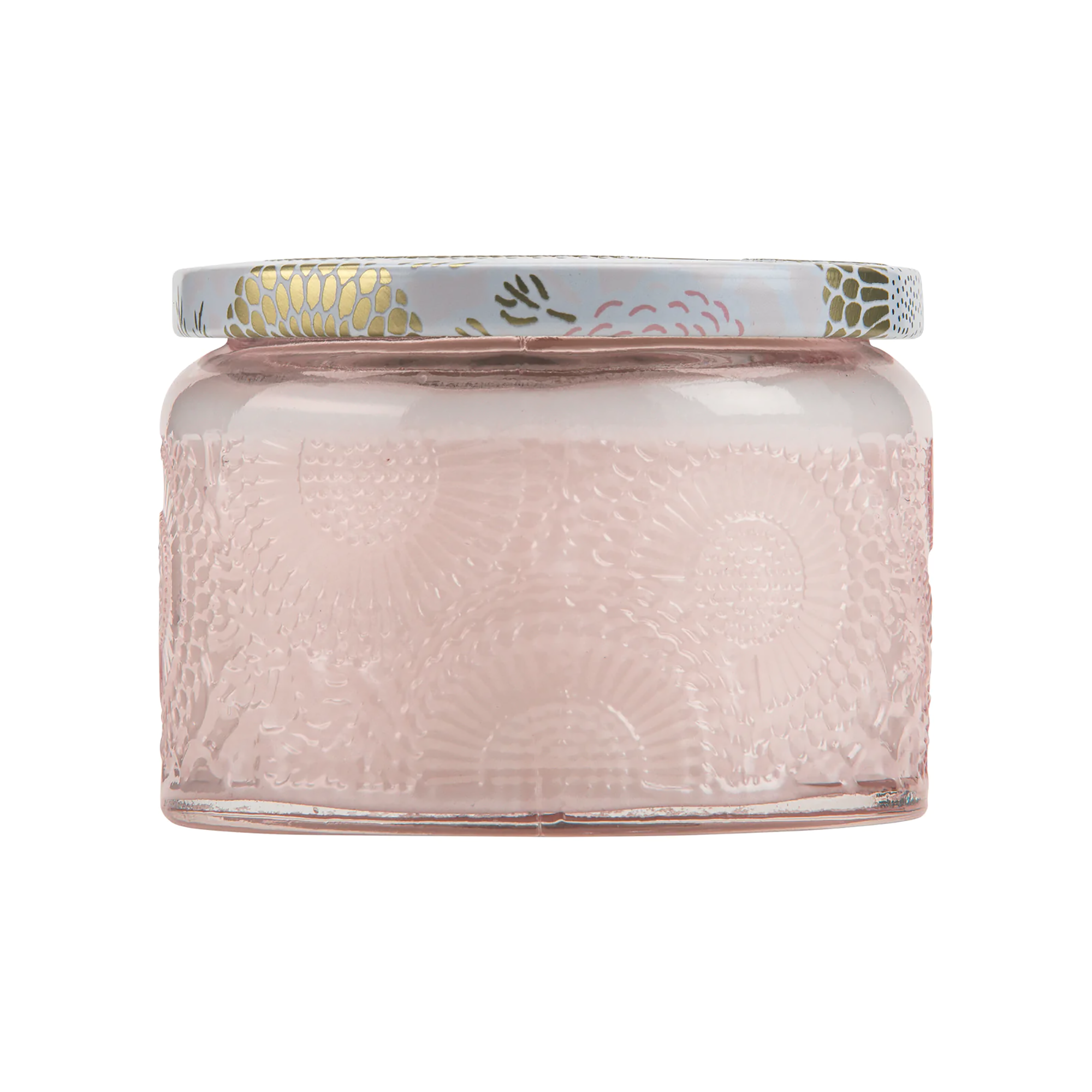 Voluspa Japonica Petite Embossed Glass Jar Candle / PANJORE LYCHEE