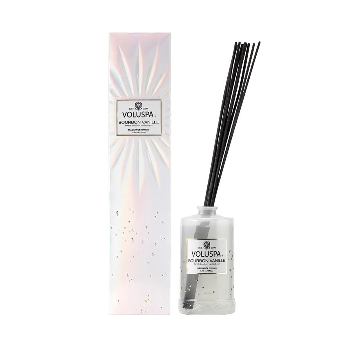  Voluspa Vermeil Fragrant Oil & Rattan Diffuser / Bourbon Vanille, image 26016333922454