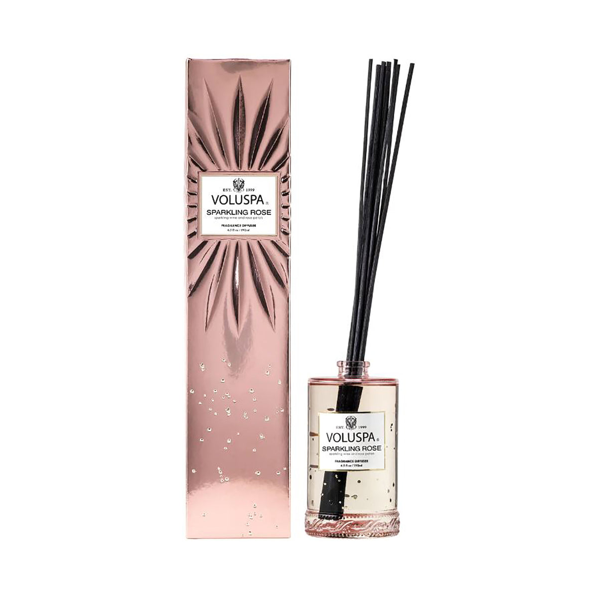  Voluspa Vermeil Fragrant Oil & Rattan Diffuser / SPARKLING ROSE, image 26016335921302