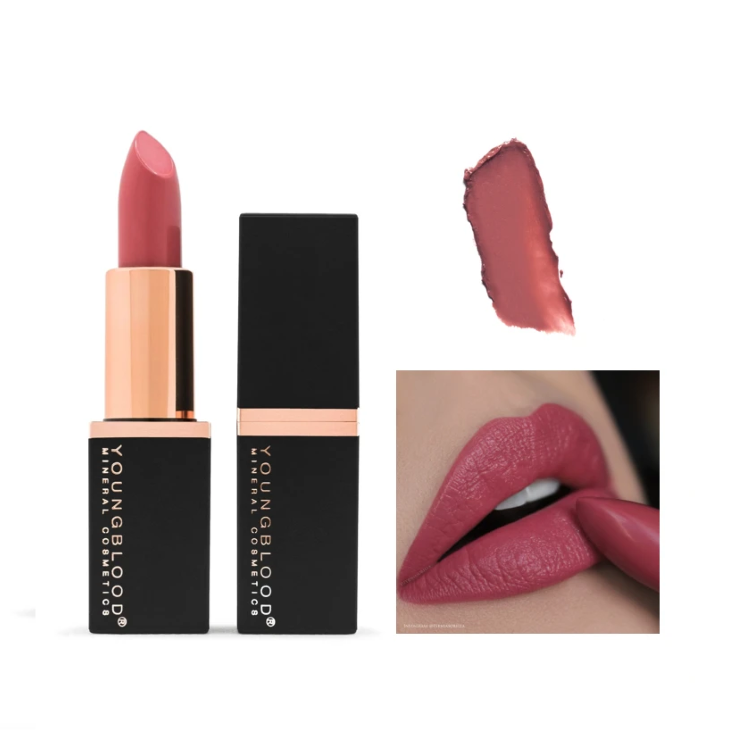 Youngblood Mineral Crème Lipstick / ROSEWATER