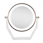 Zadro 7.75" Round LED Acrylic Swivel Mirror 8X/1X CHROME / CHROME