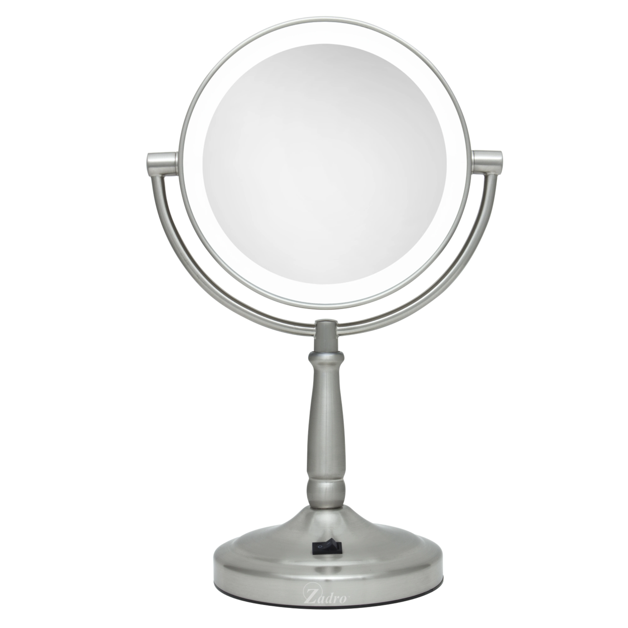 Zadro 9" Round LED Cordless Dual-Sided Mirror 10X/1X
