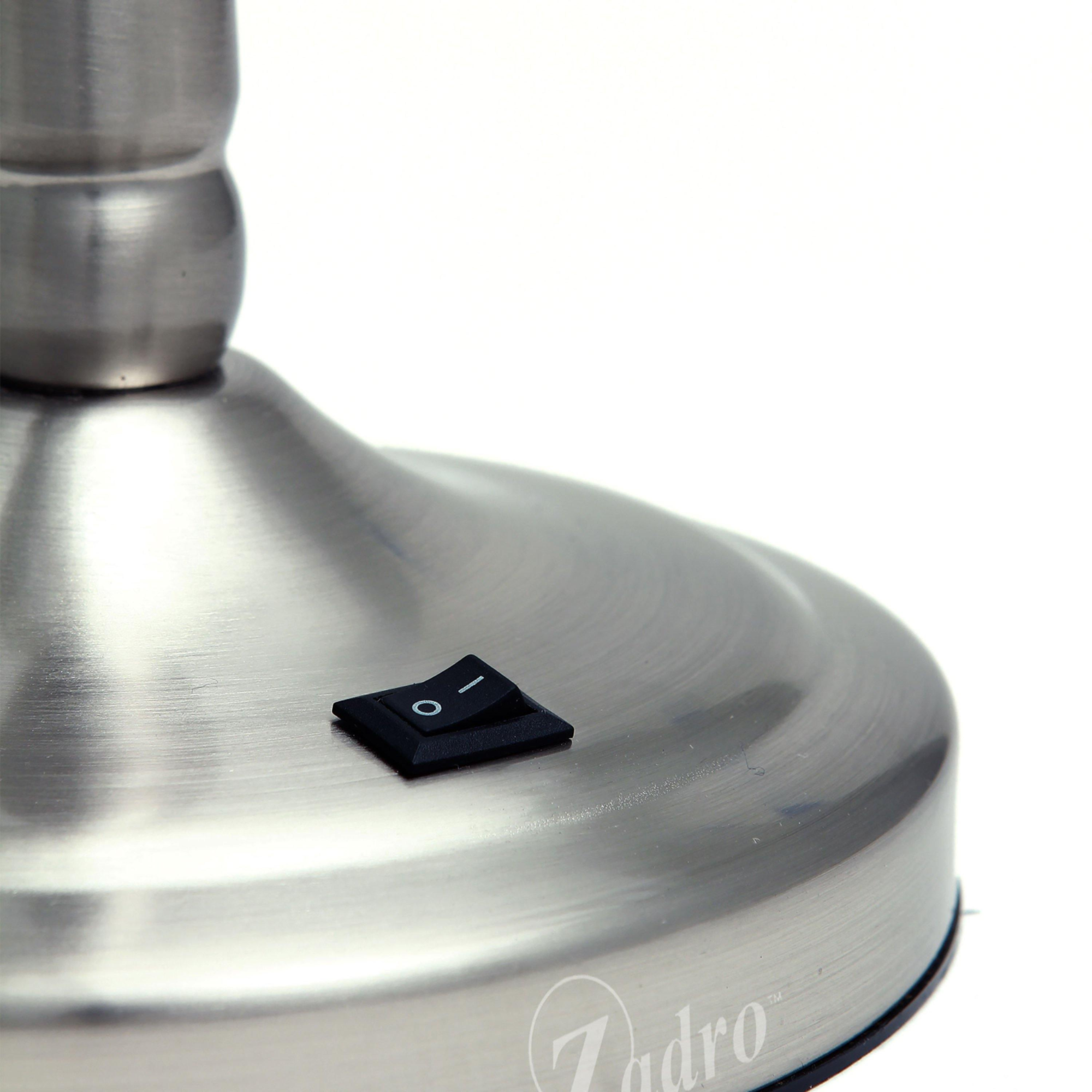 Zadro 9" Round LED Cordless Dual-Sided Mirror 10X/1X / SATIN NICKEL