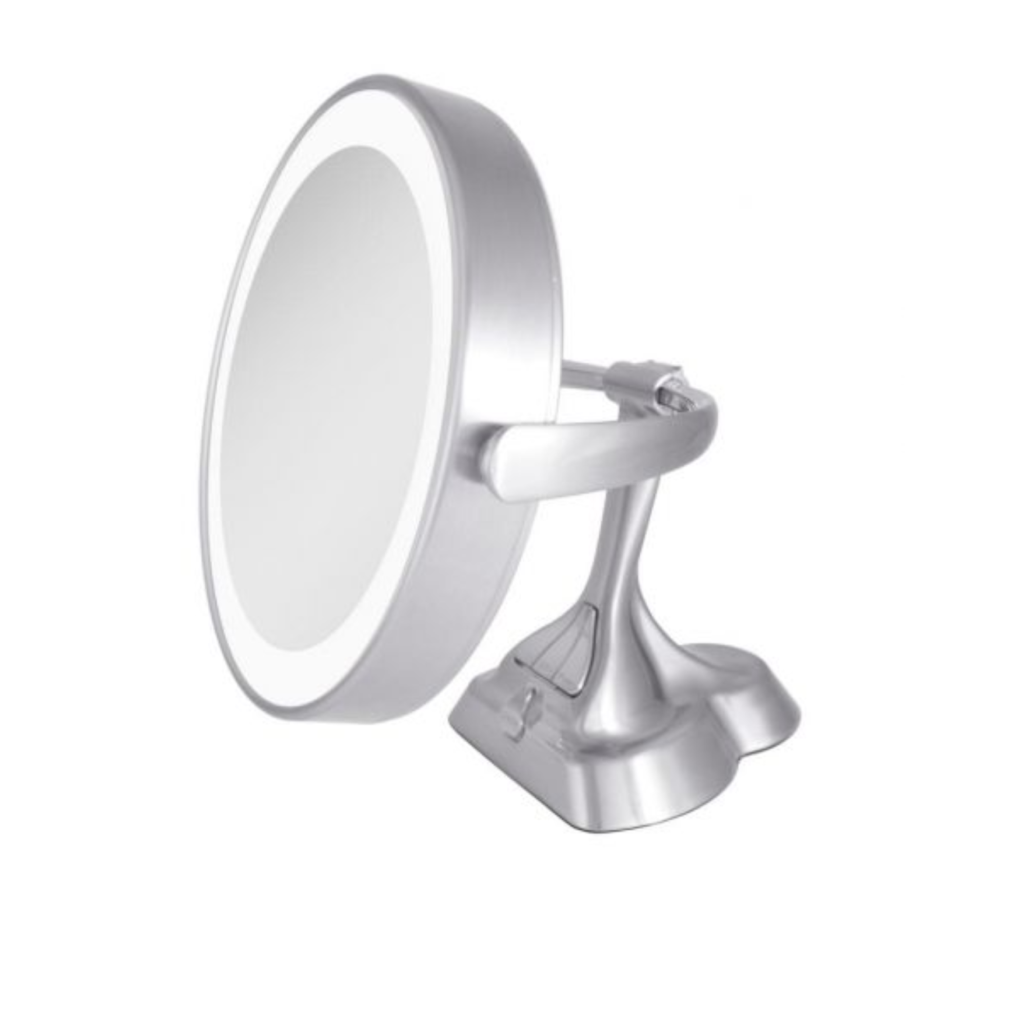 Zadro 10" Round 3-Way LED Rotating Mirror 10X/1X / SATIN NICKEL