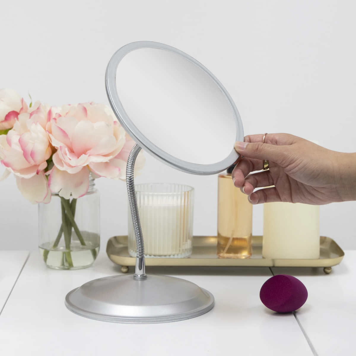Zadro 7" Round Double Vision Gooseneck Mirror 10X/5X / FG50, image 24052960002198