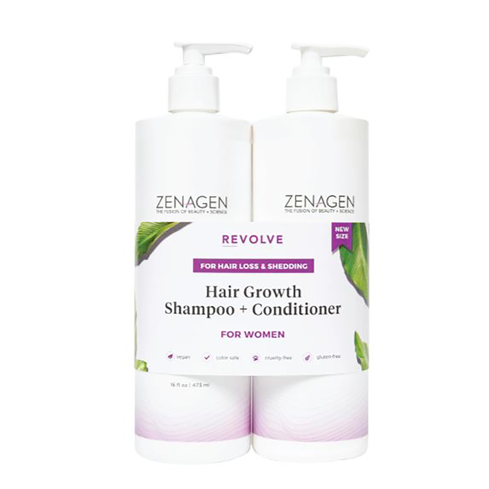 Zenagen Revolve Women's Hair Loss Shampoo and Conditioner Duo 16oz / 16OZ